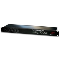 4-fach schaltbare Steckerleiste von Gude mit Strommessung, Anzeige auf LED Display und 2 Sensorports.