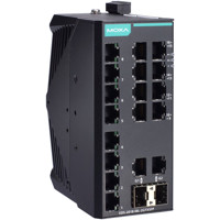 EDS-2018-ML Serie Unmanaged 18-Port Ethernet Switches mit 16x FE und 2x GE/SFP von Moxa EDS-2018-ML Serie Unmanaged 18-Port Ethernet Switches mit 16x FE und 2x GE/SFP von Moxa