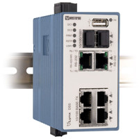 L108-F2G-S2 Lynx DSS Managed Device Server/Switch von Westermo L108-F2G-S2 Lynx DSS Managed Device Server/Switch von Westermo auf einer DIN-Schiene