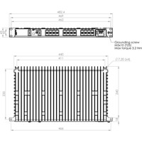 RedFox-5328-F4G-T24-LV Layer 2 Managed Rack Netzwerkswitch von Westermo Zeichnung